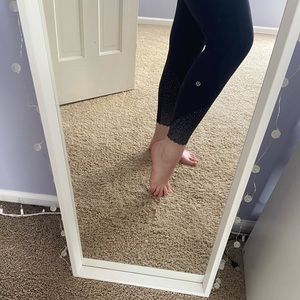 Navy Lululemon Tight Stuff Scalloped Leggings With Pockets 25” inseam
